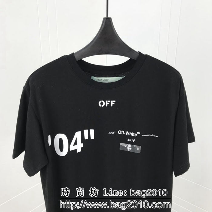 OFF-white19ss春夏新款 04支線系列 箭頭印花 精梳棉短袖 男女同款 ydi1458